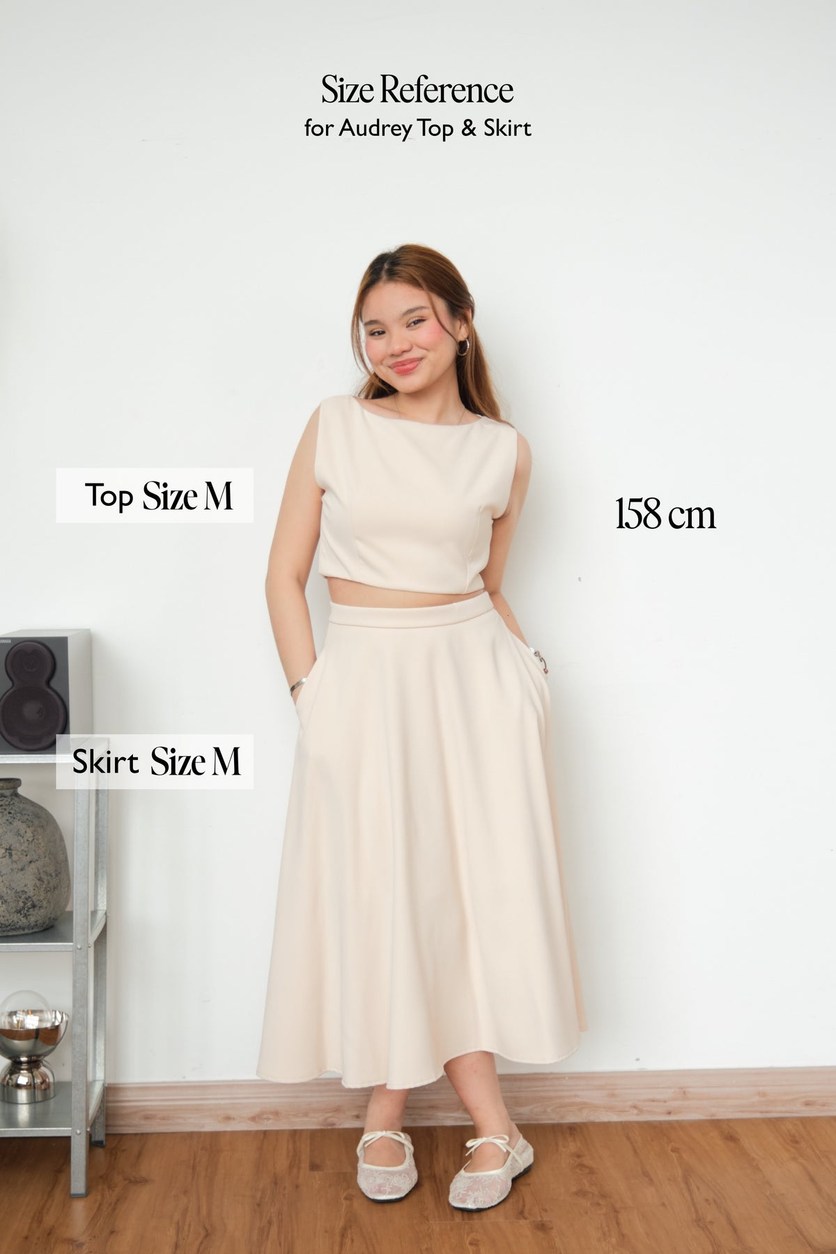 Audrey Skirt by Bash in Beige