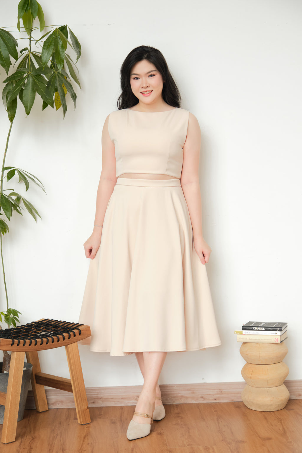 Audrey Skirt by Bash in Beige