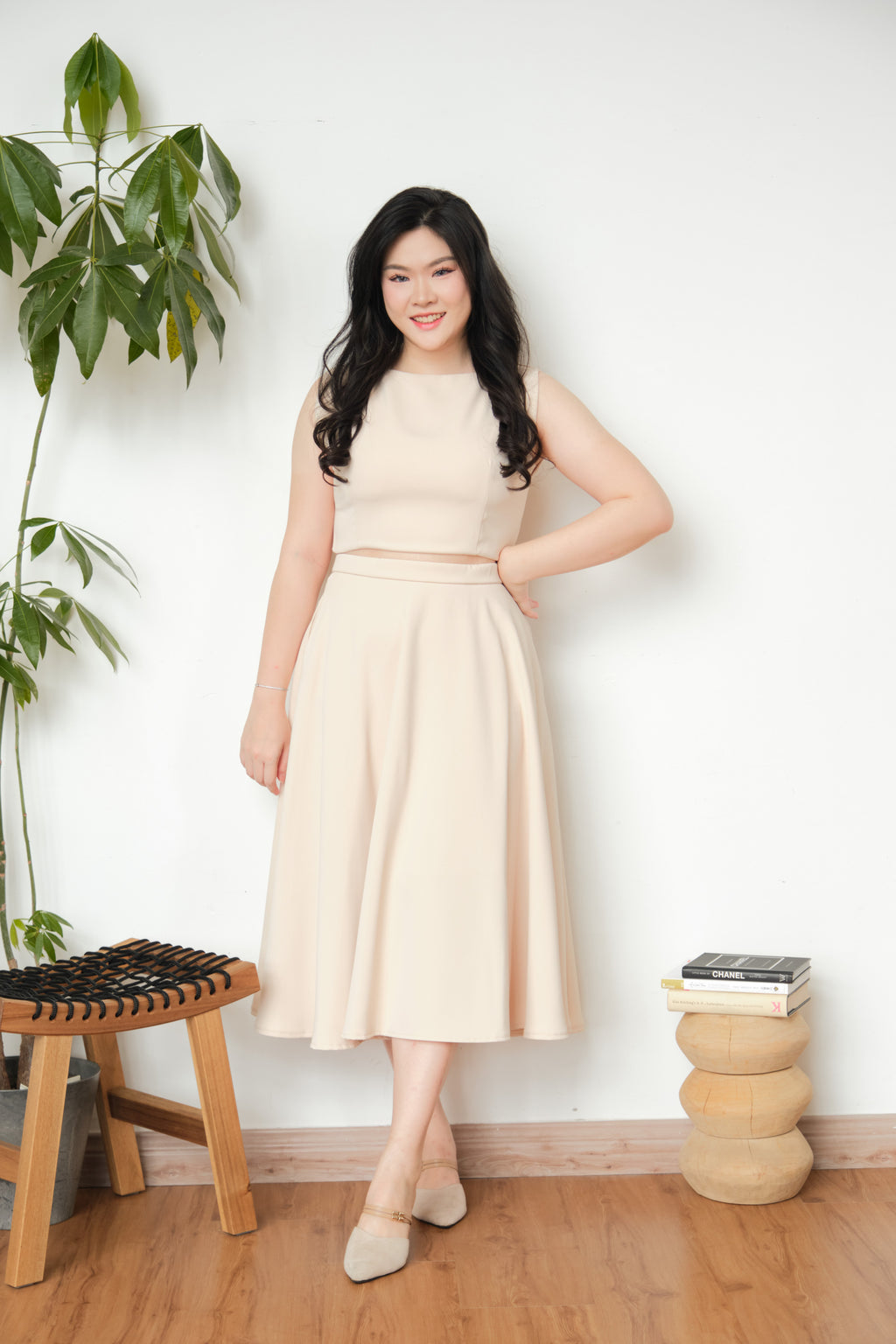 Audrey Skirt by Bash in Beige
