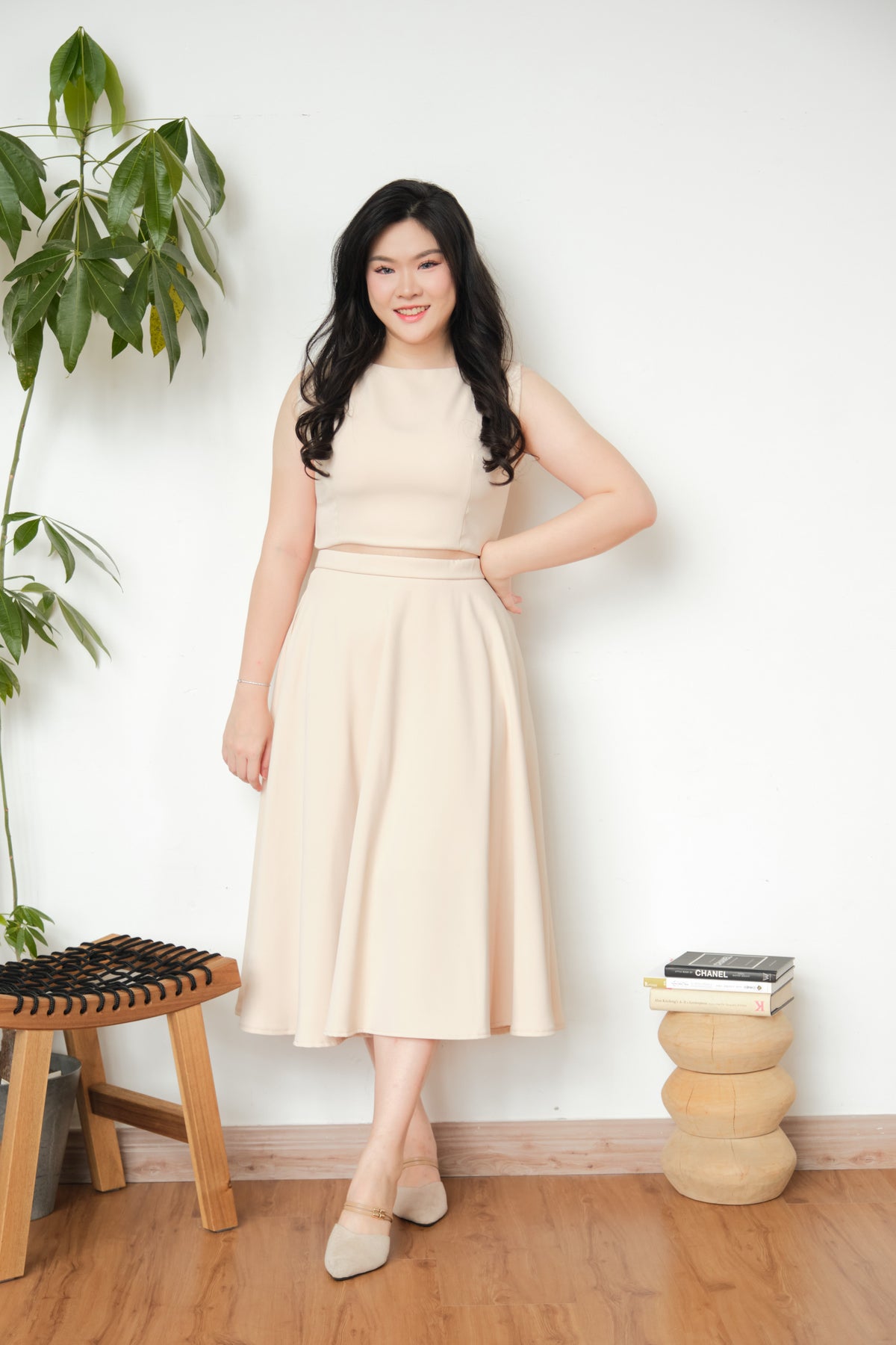 Audrey Skirt by Bash in Beige