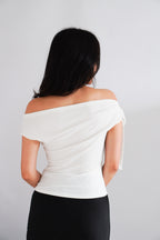 Sriya Toga Ribbon Self Tied Top in White