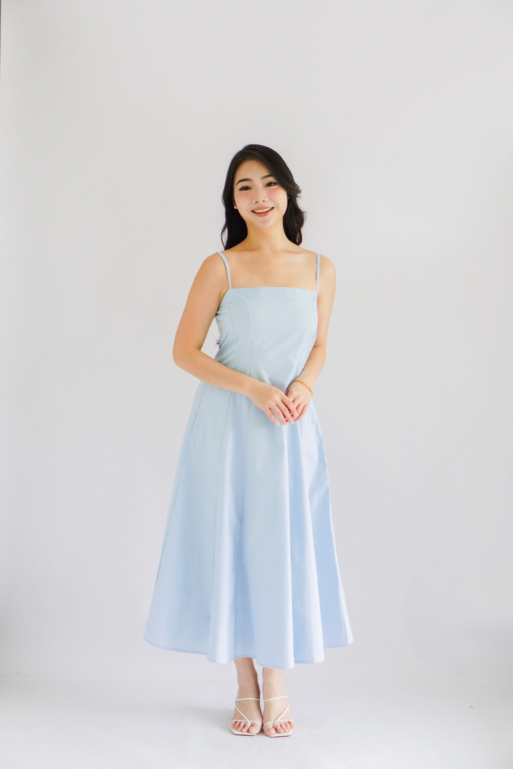 Kai Maxi A-Line Dress in Light Blue