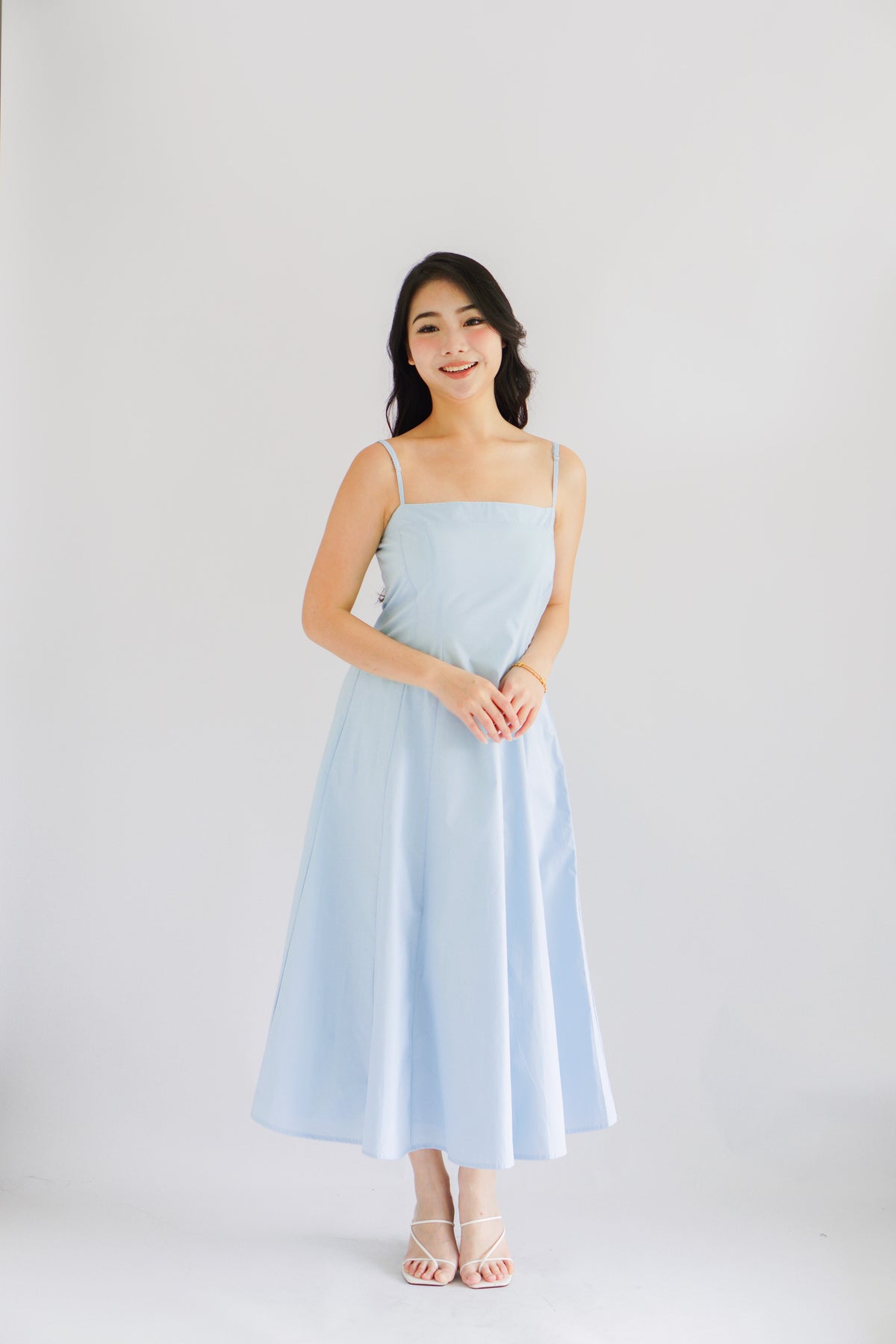Kai Maxi A-Line Dress in Light Blue