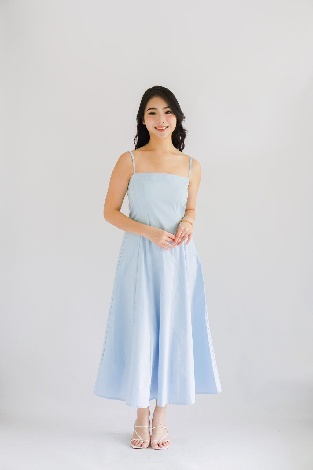 Kai Maxi A-Line Dress in Light Blue