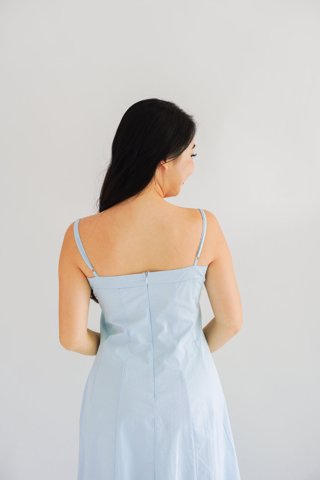 Kai Maxi A-Line Dress in Light Blue