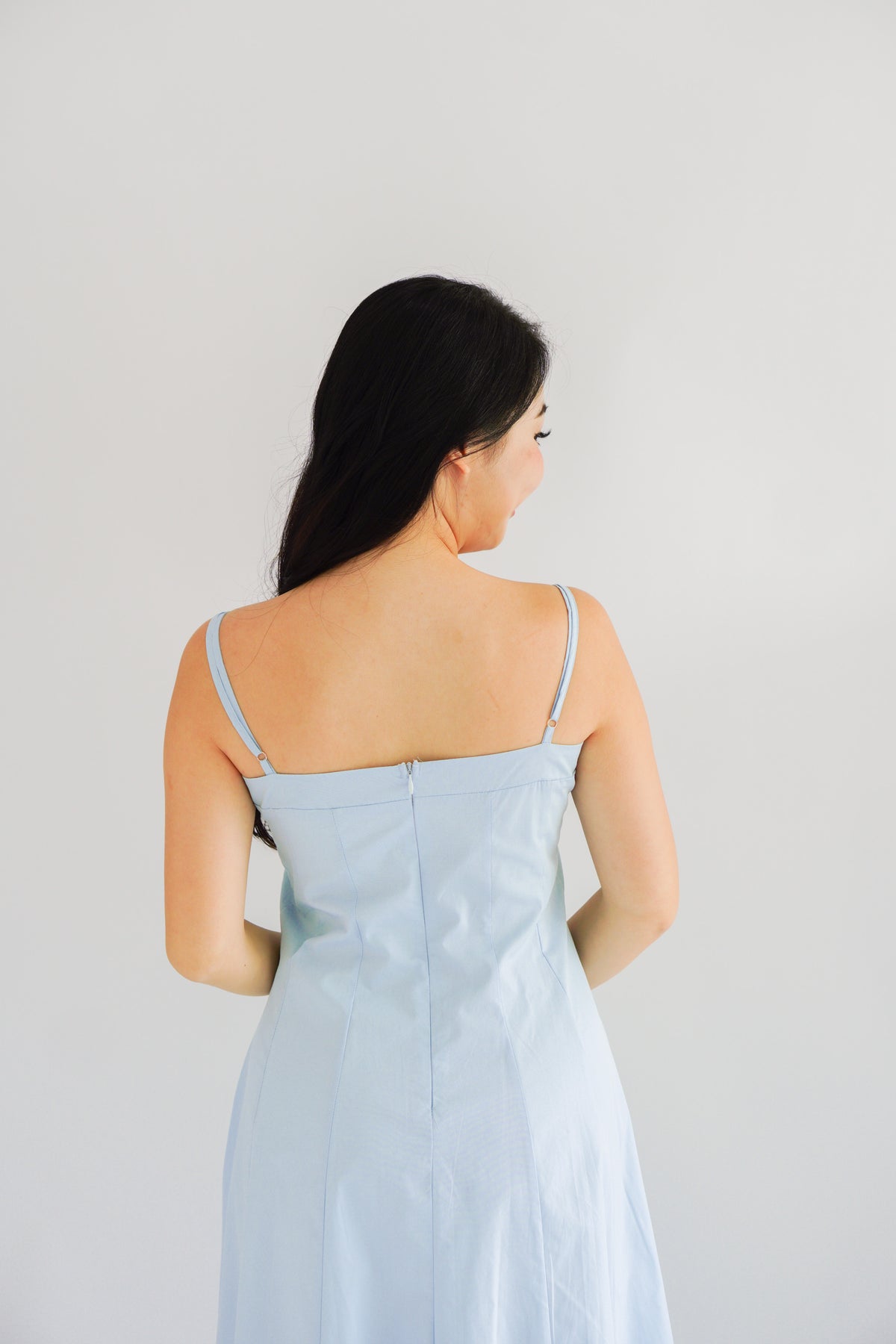 Kai Maxi A-Line Dress in Light Blue