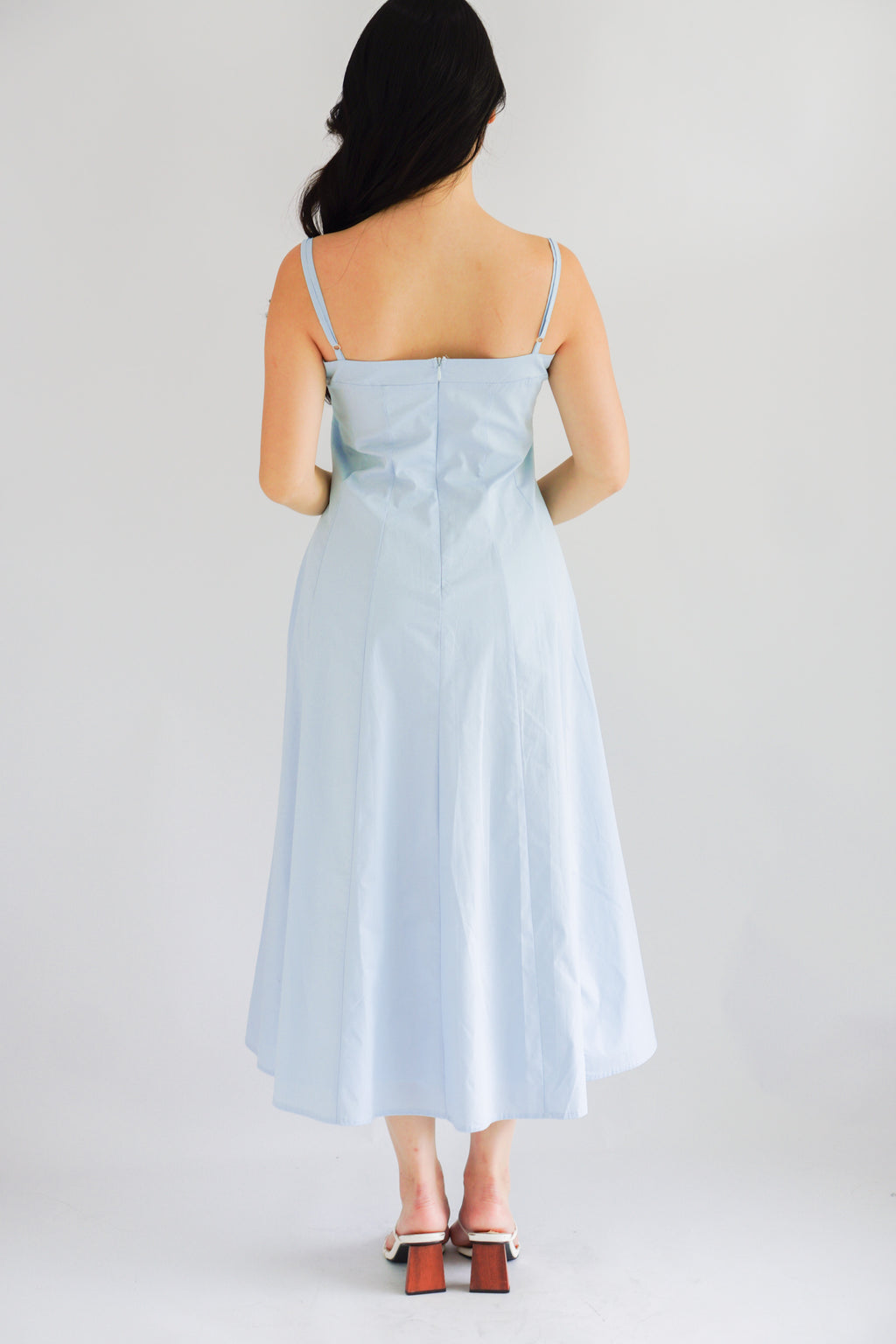 Kai Maxi A-Line Dress in Light Blue