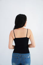 Moki Basic Padded Camisole Top in Black