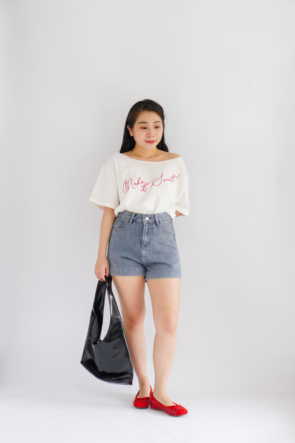 Make It Sweet Oversized Top in White