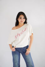 Make It Sweet Oversized Top in White