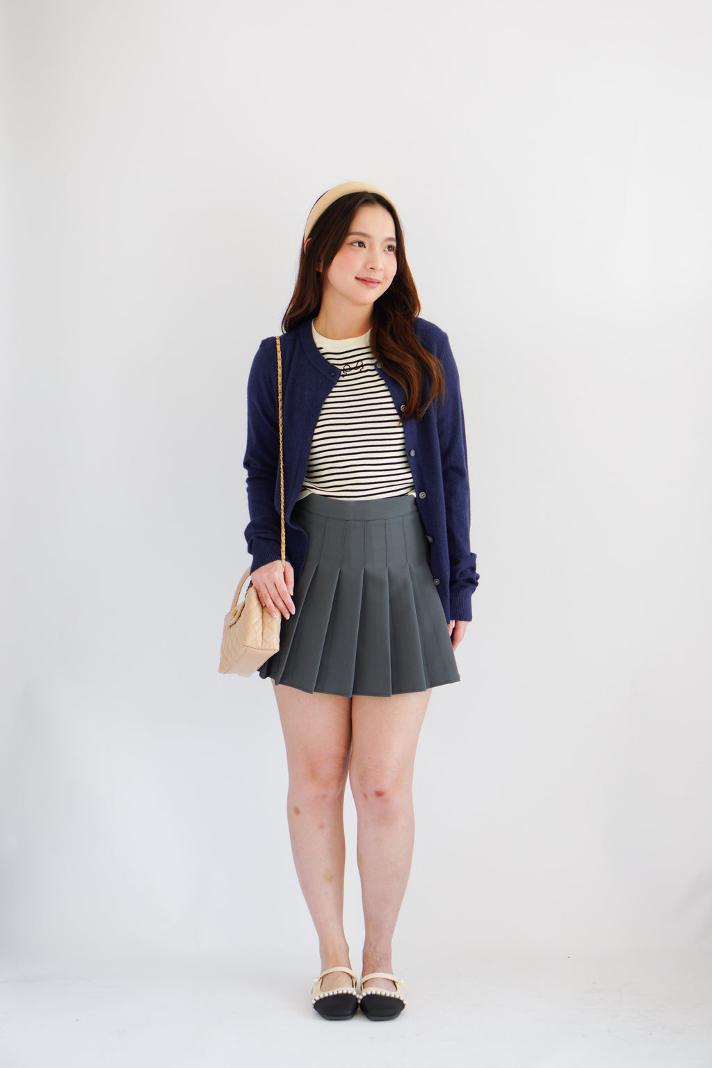Damien Knit Cardigan in Dark Blue