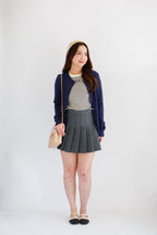 Damien Knit Cardigan in Dark Blue