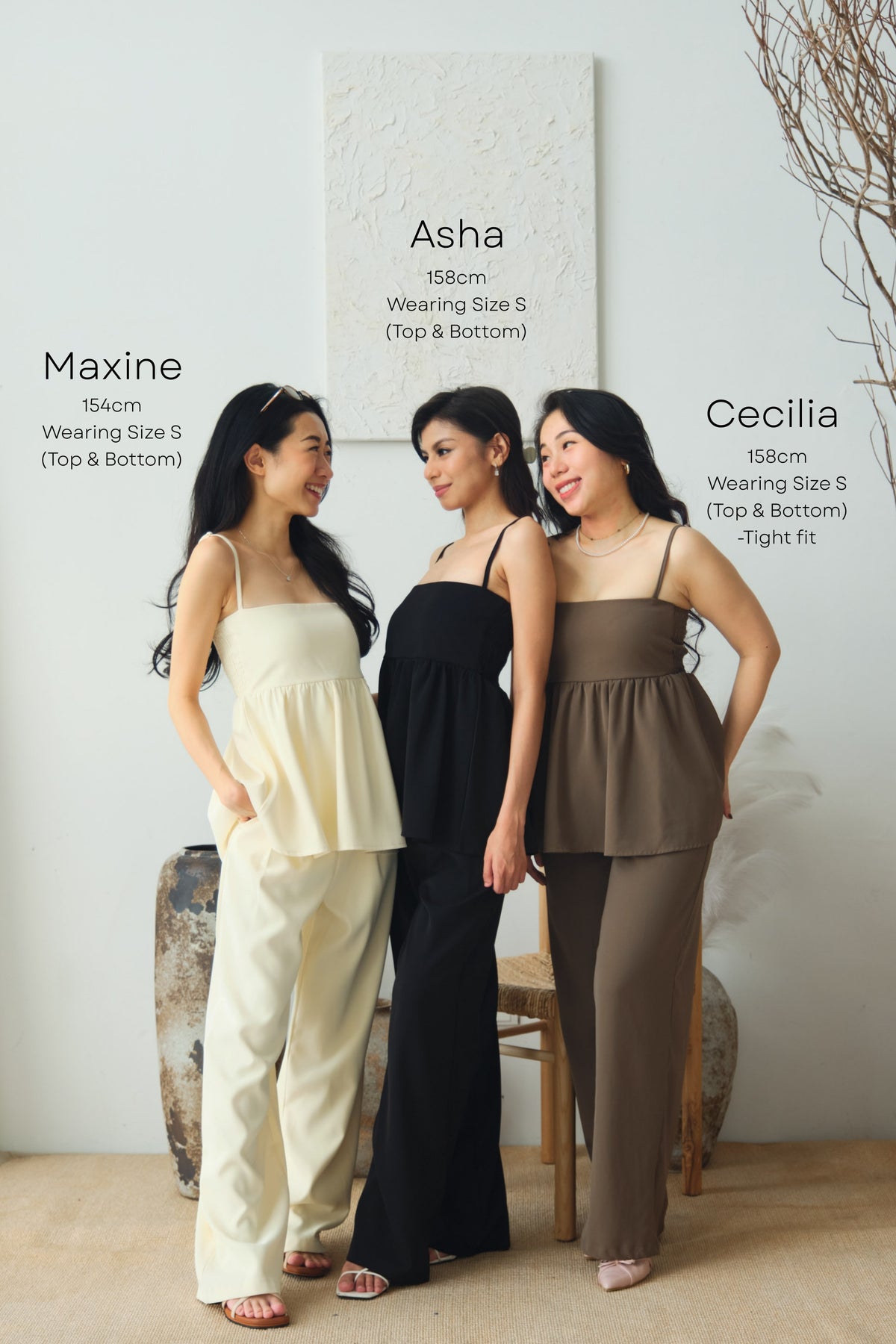 Clara Babydoll Top by Bash in Taupe Brown