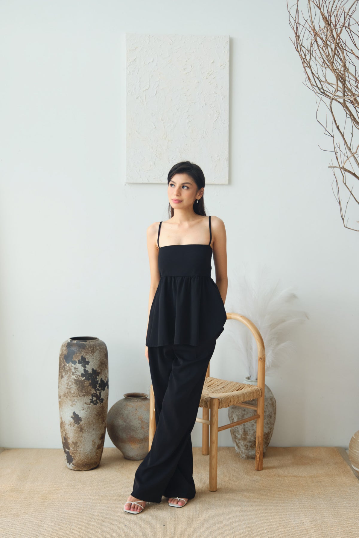Clara Babydoll Top by Bash in Classic Black