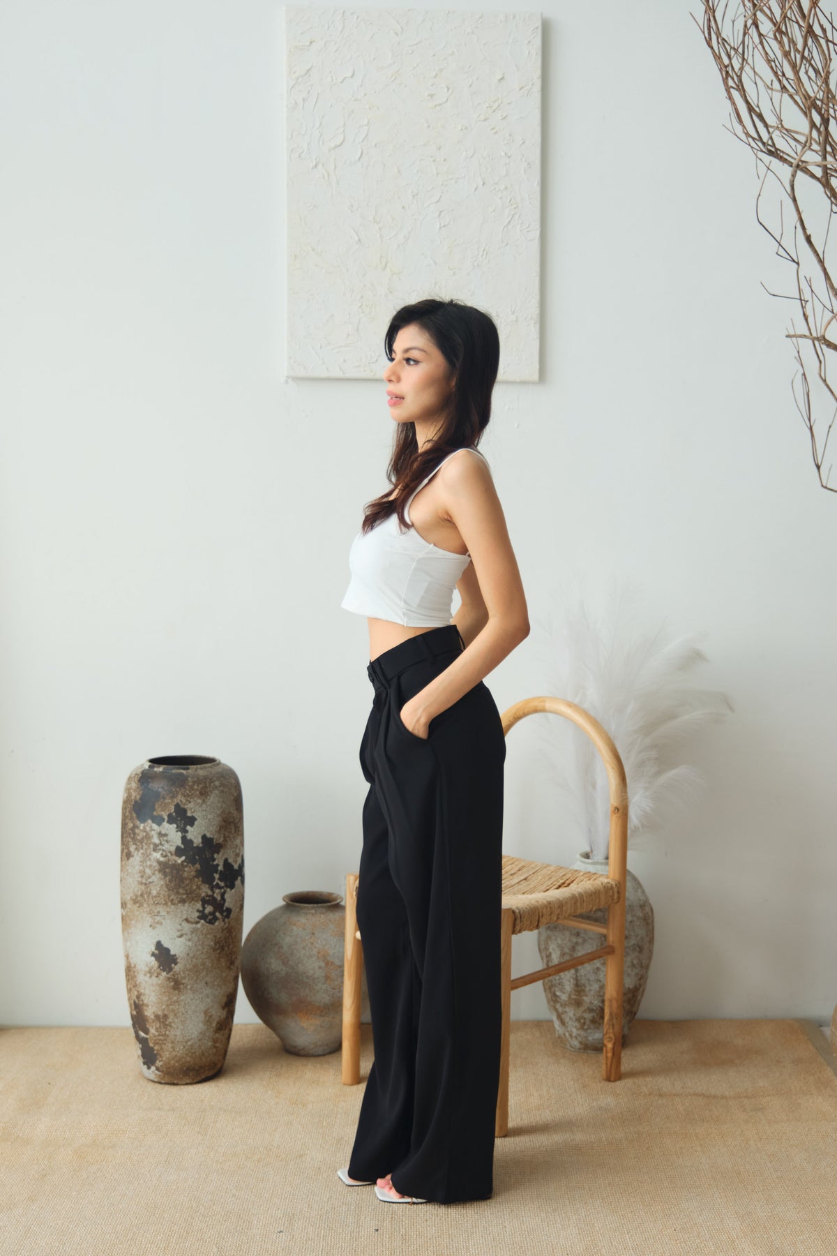 Clara Wide Legged Pants by Bash in Classic Black