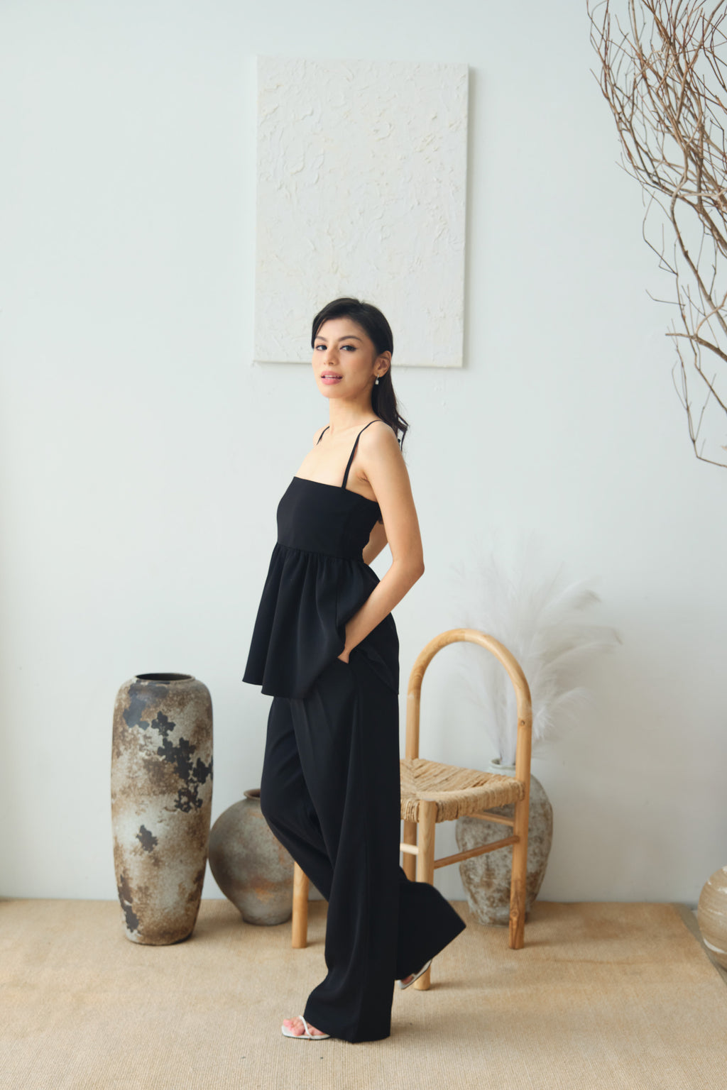 Clara Wide Legged Pants by Bash in Classic Black