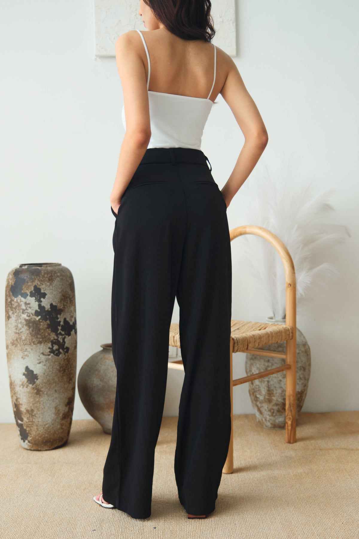 Clara Wide Legged Pants by Bash in Classic Black