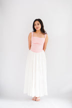 Ralyra Padded Ruched Bust Top in Pink