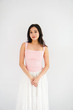 Ralyra Padded Ruched Bust Top in Pink