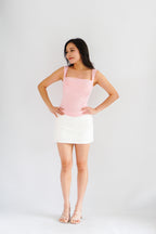 Ralyra Padded Ruched Bust Top in Pink