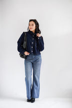 Elara Straight Cut Denim Jeans in Blue