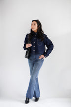 Elara Straight Cut Denim Jeans in Blue