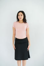 Jess Basic Round Neck Top in Pink