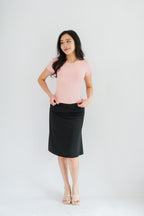 Porsi Midi Skirt in Black