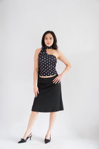 Porsi Midi Skirt in Black