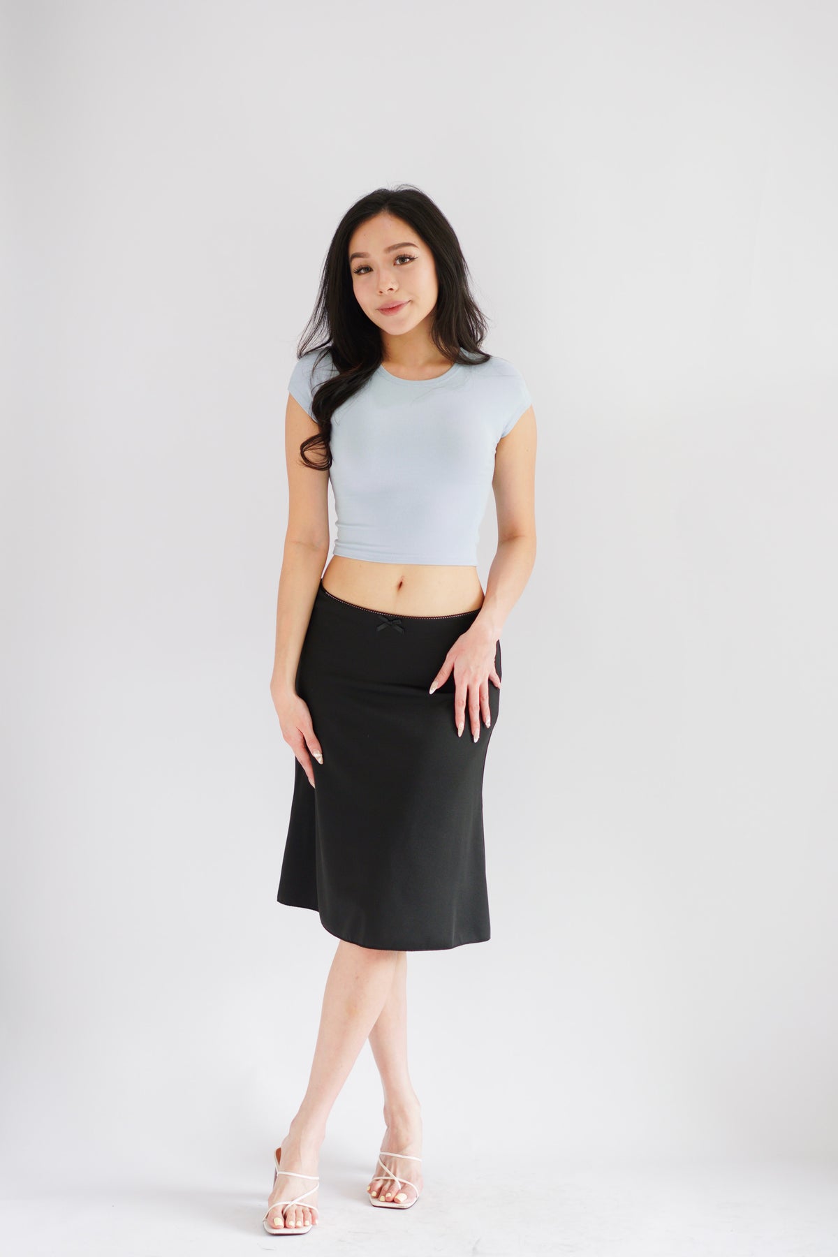 Porsi Midi Skirt in Black