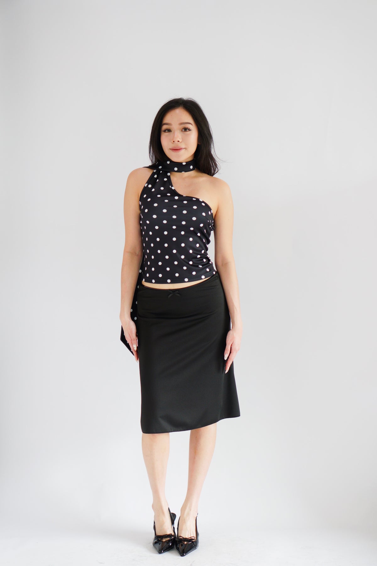 Porsi Midi Skirt in Black