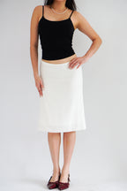 Porsi Midi Skirt in White