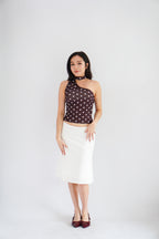 Porsi Midi Skirt in White