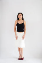 Porsi Midi Skirt in White