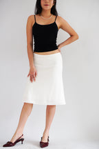 Porsi Midi Skirt in White