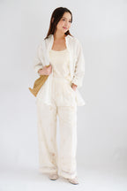 Jiru Eyelet Lace Pants in Cream