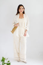 Jiru Eyelet Lace Pants in Cream