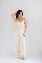 Jiru Eyelet Lace Pants in Cream