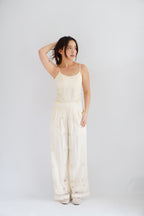 Jiru Eyelet Lace Pants in Cream