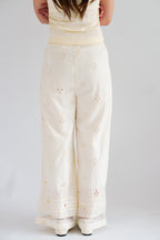 Jiru Eyelet Lace Pants in Cream