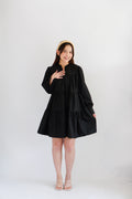 (BACKORDER) Love Dara Flowy Long Sleeve Dress in Black