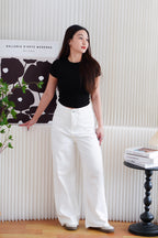 Jess Basic Round Neck Top in Black