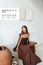 Yina Dress in Brown - As Seen On @xyzrissa