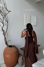 Yina Dress in Brown - As Seen On @xyzrissa