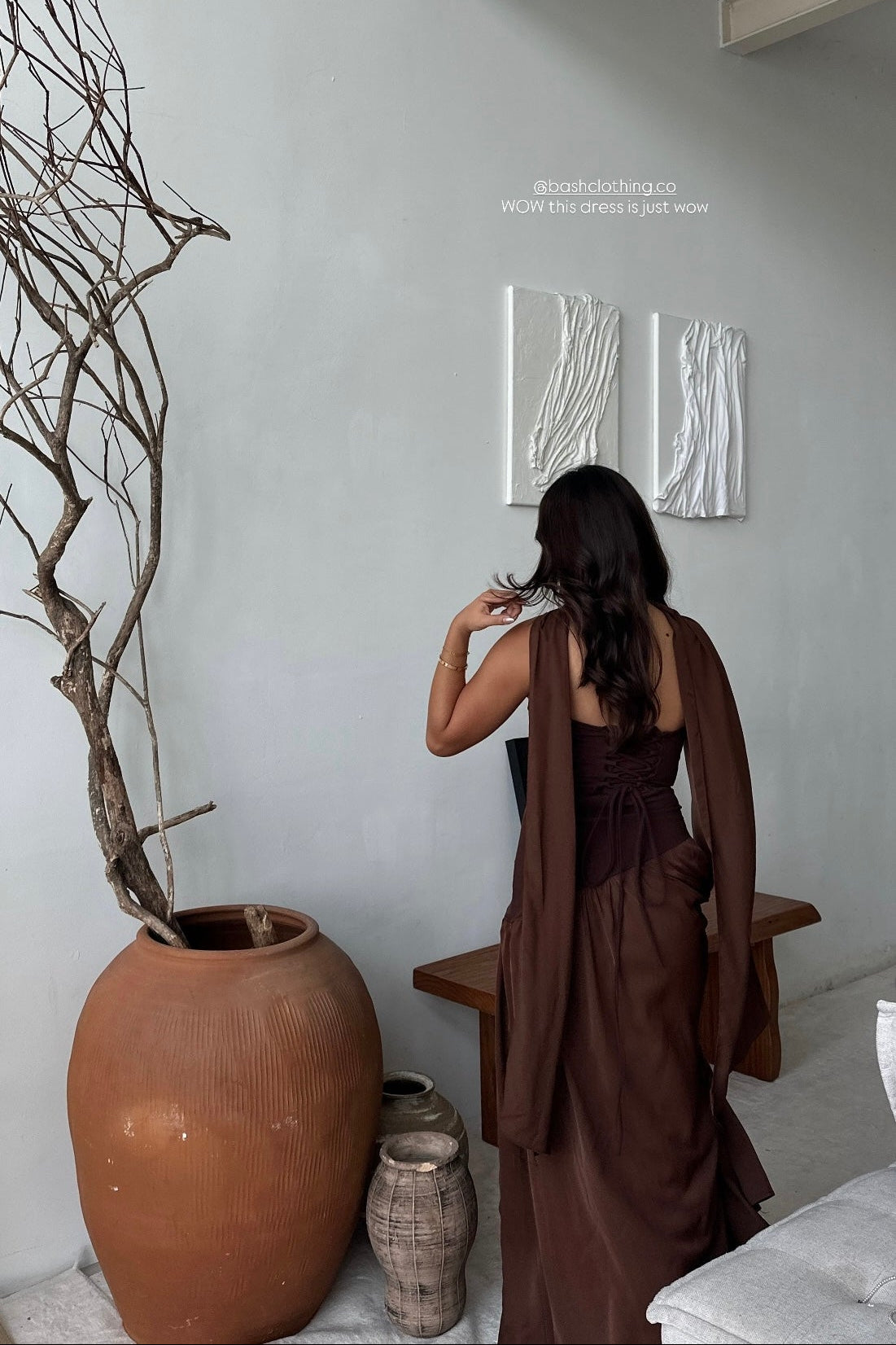 Yina Dress in Brown - As Seen On @xyzrissa