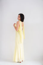 Romee Tube Maxi Dress with Sash in Yellow