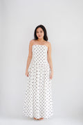 Selita Polkadot Tube Maxi Dress in White