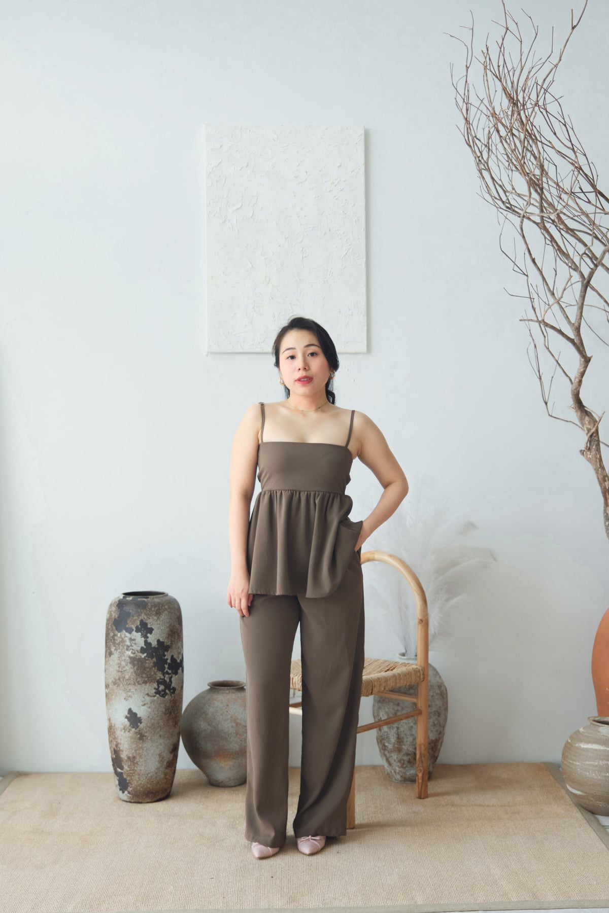 Clara Set by Bash in Taupe Brown