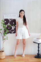 Jess Basic Round Neck Top in Beige
