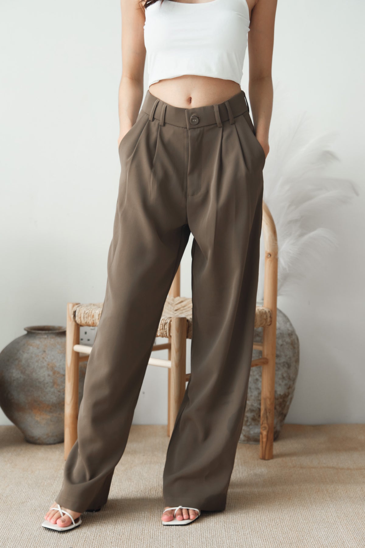 Clara Set by Bash in Taupe Brown